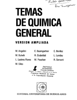 Temas de Química General – M. Angelini – 3ra Edición