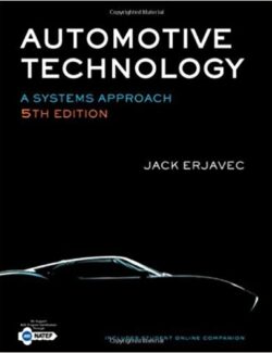 Automotive Technology A Systems Approach – Jack Erjavec – 5th Edition