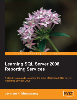 Learning SQL Server 2008 Reporting Services – Jayaram Krishnaswamy – 1st Edition