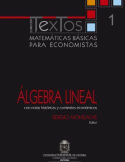 matematicas basicas para economistas algebra lineal sergio monsalve 1ra edicion