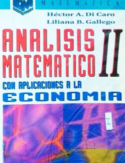 analisis matematico ii con aplicaciones a la economia hector a di caro liliana b gallego 2da edicion